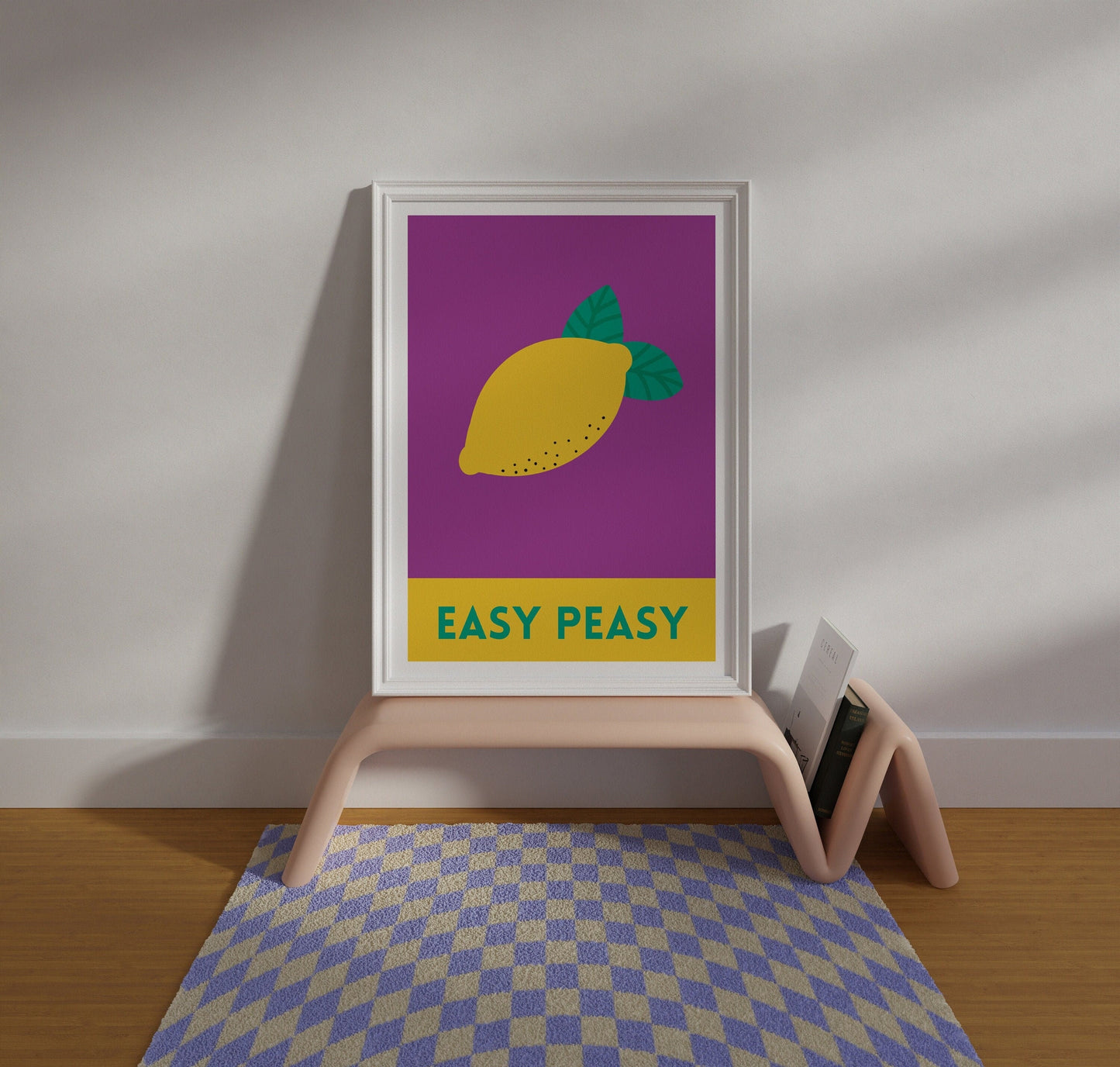 Graphic Art Print, Easy Peasy Lemon Squeezy Wall Decor - PulpKo