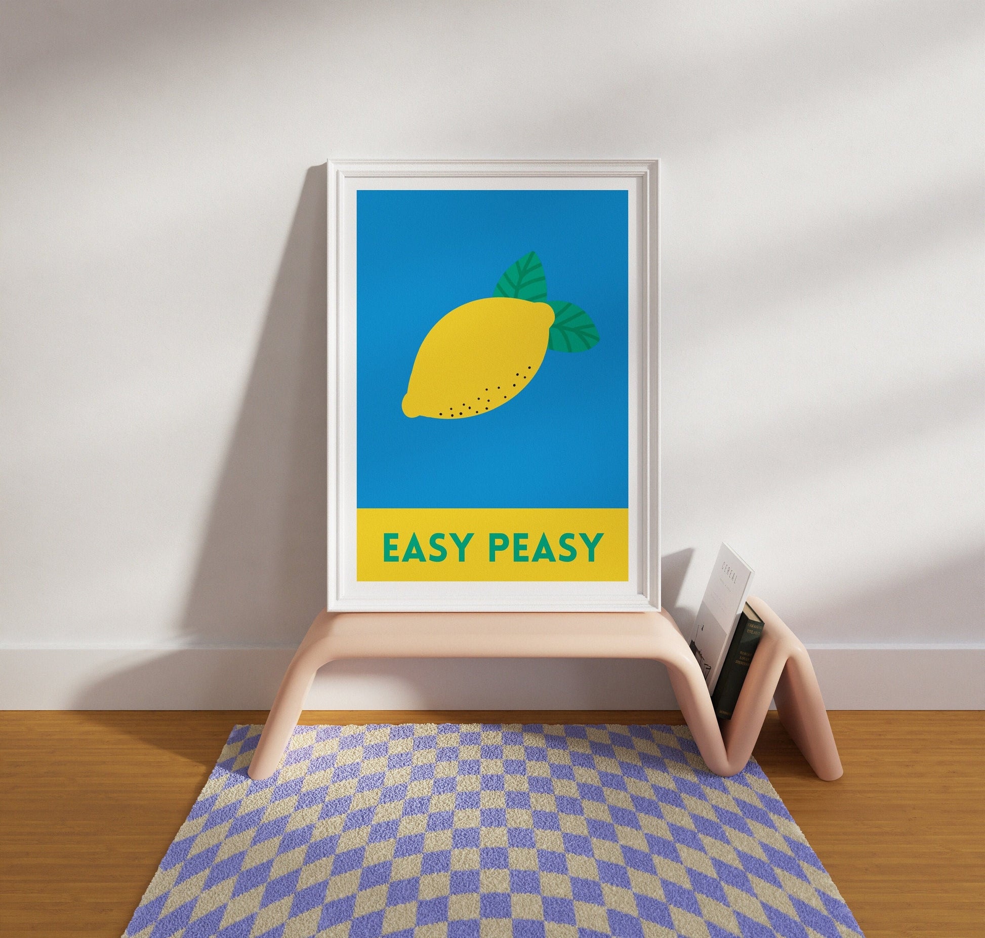 Graphic Art Print, Easy Peasy Lemon Squeezy Wall Decor - PulpKo