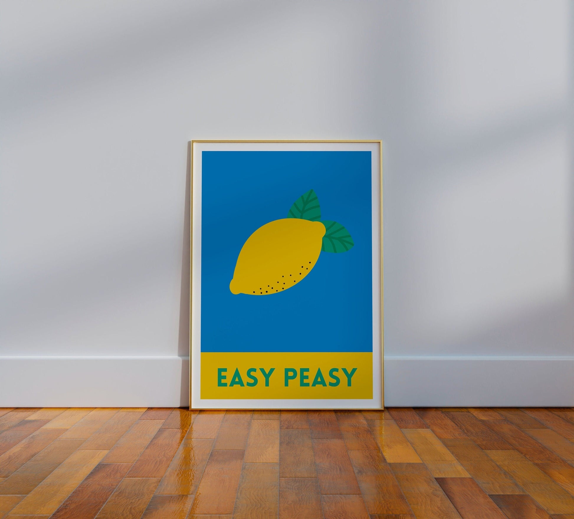 Graphic Art Print, Easy Peasy Lemon Squeezy Wall Decor - PulpKo