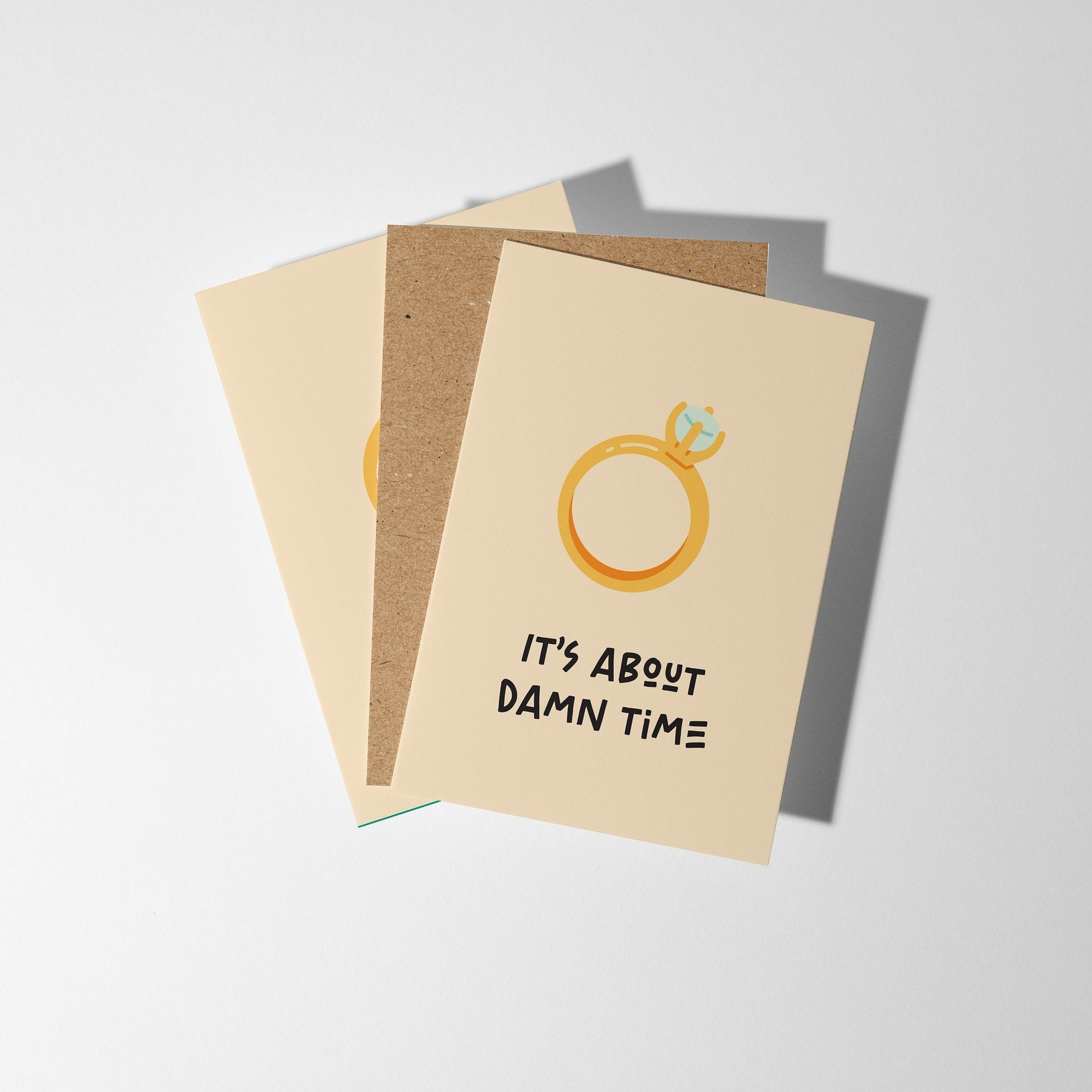 It's About Time Engagement Card - PulpKo