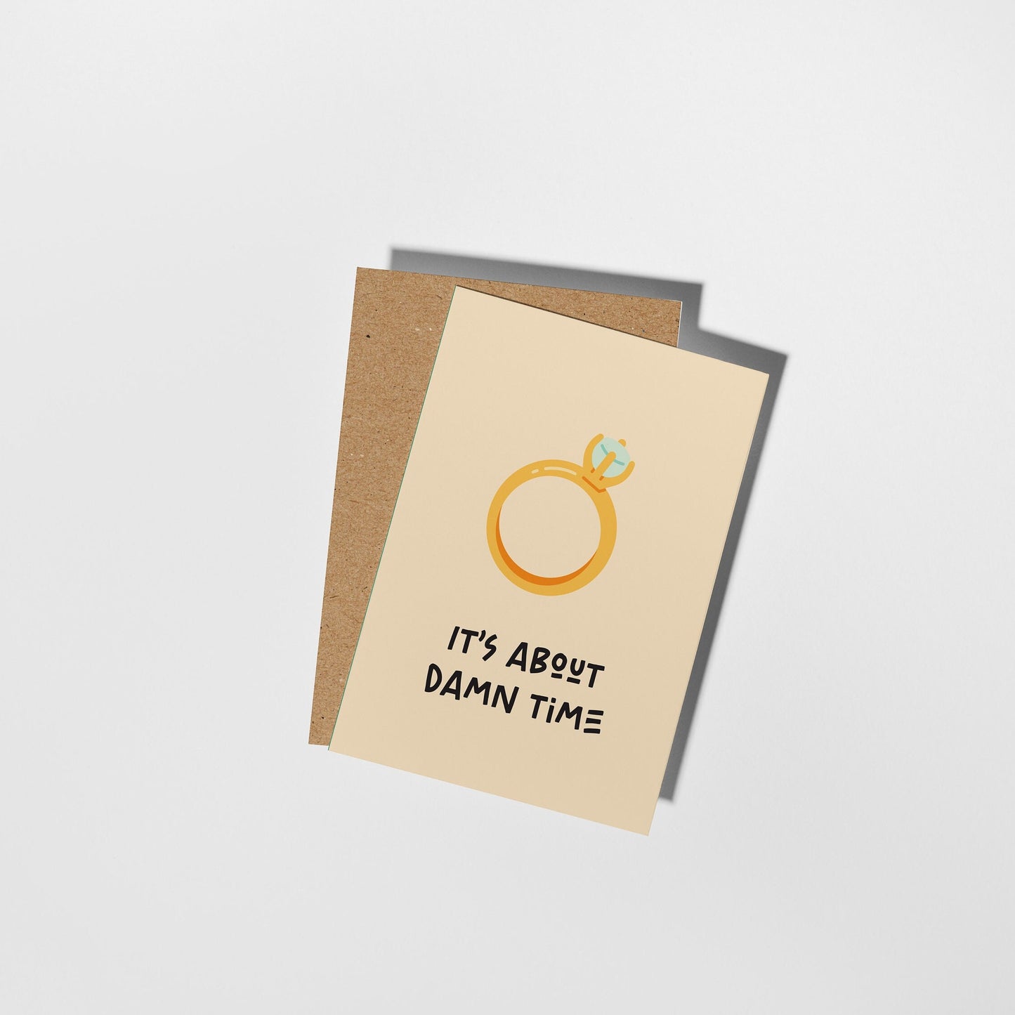 It's About Time Engagement Card - PulpKo