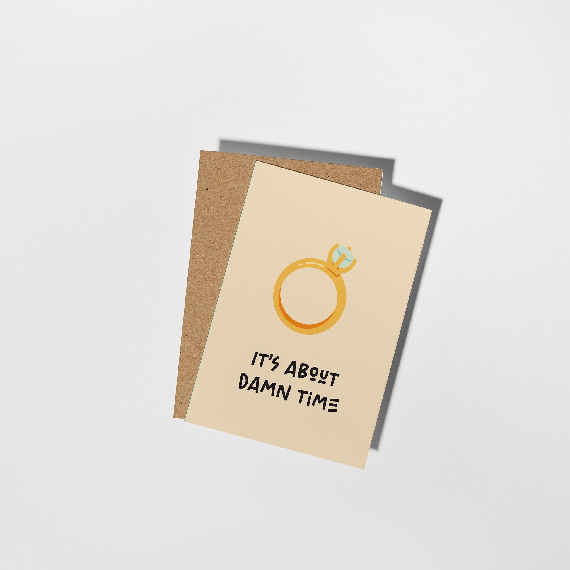 It's About Time Engagement Card - PulpKo