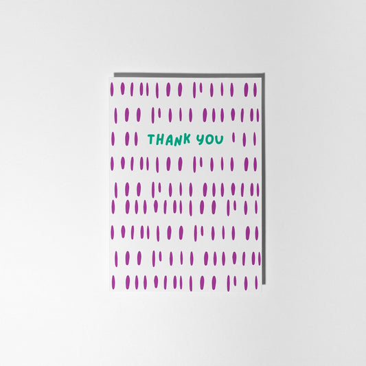 Thank You Card, Modern Purple Design - PulpKo