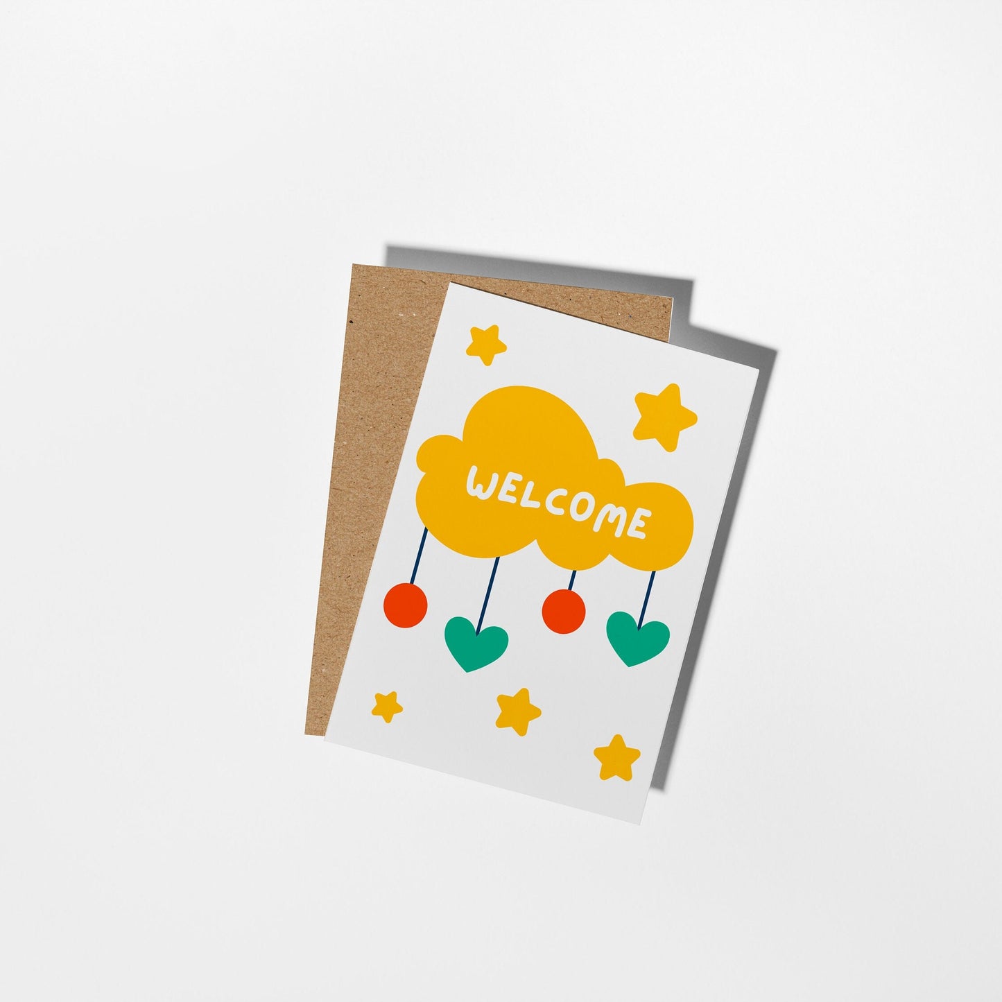 Neutral Welcome Baby Greeting Card - PulpKo