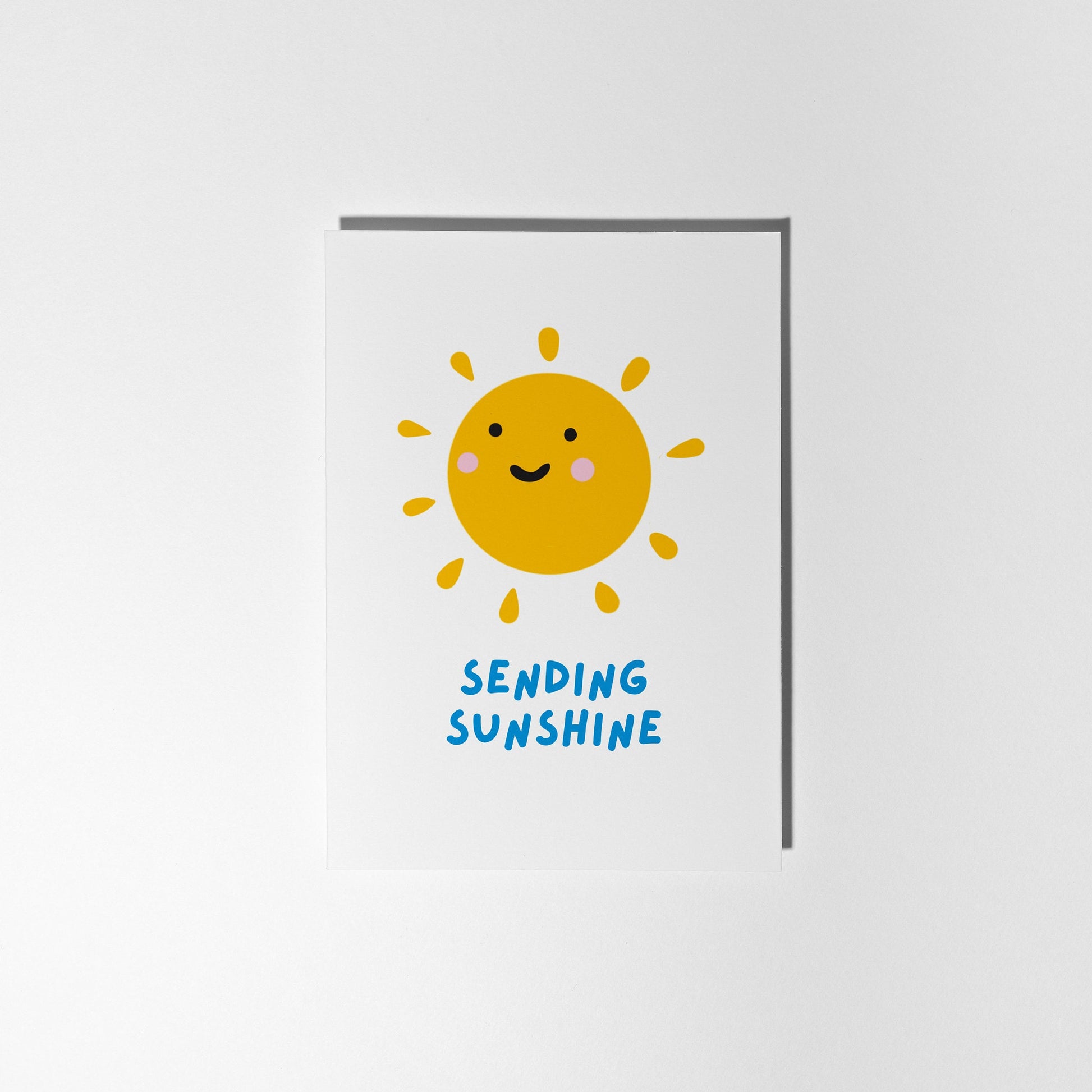 Sending Sunshine Greeting Card – Cheerful Thinking of You, Get Well Soon, Positive Vibes - PulpKo