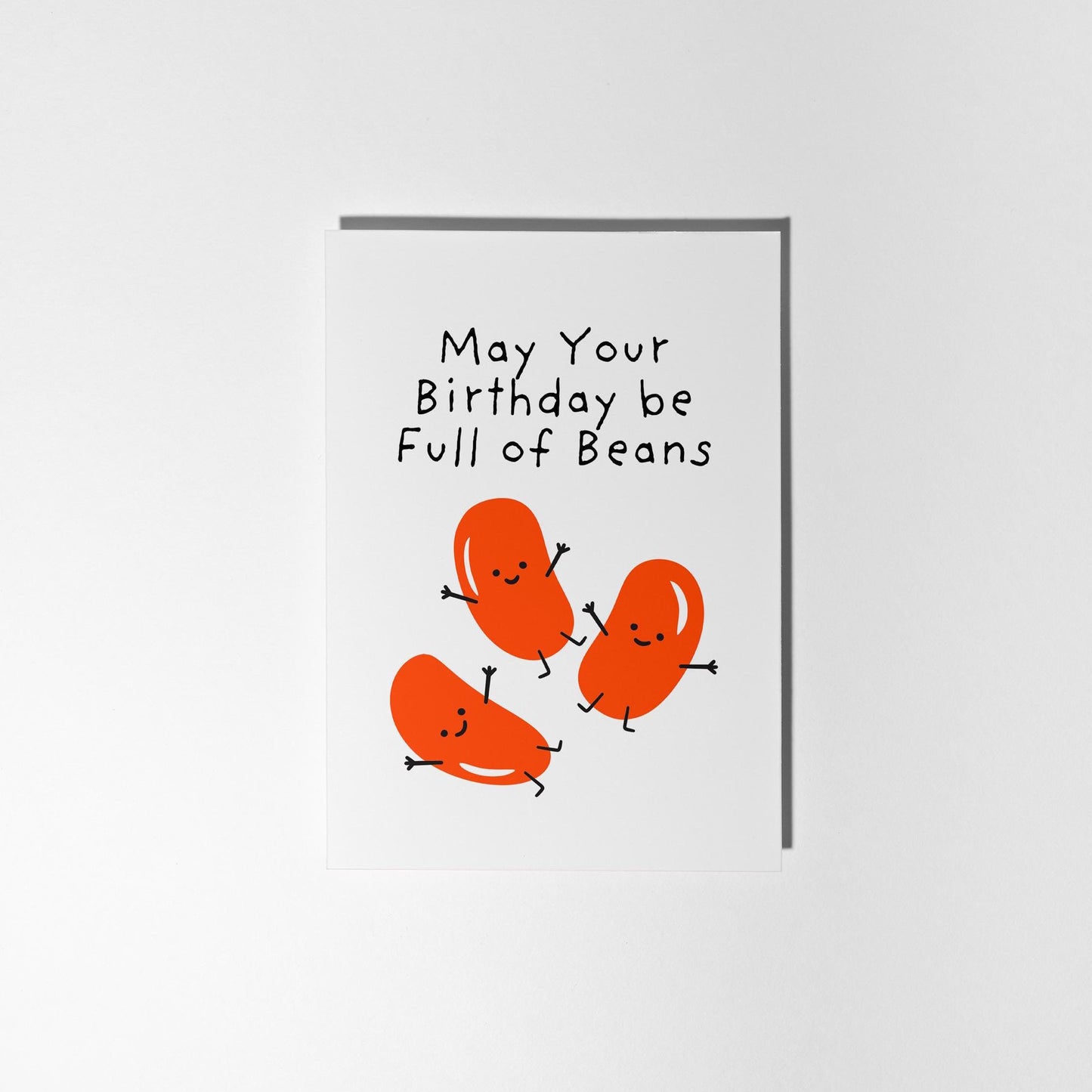 Full of Beans Funny Birthday Card, Cute & Quirky Design for Birthday Celebrations - PulpKo