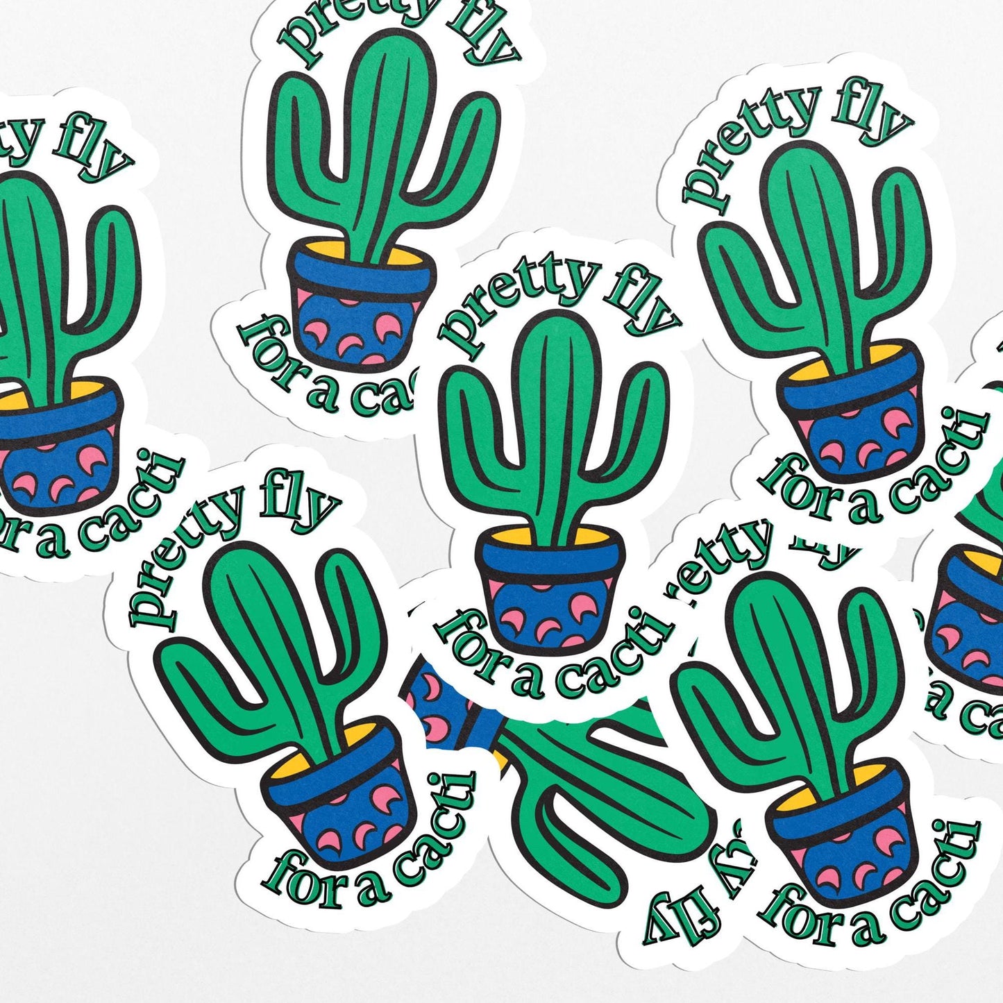 Cacti Vinyl Plant Sticker For Laptop, Water Bottle, Notebooks - PulpKo