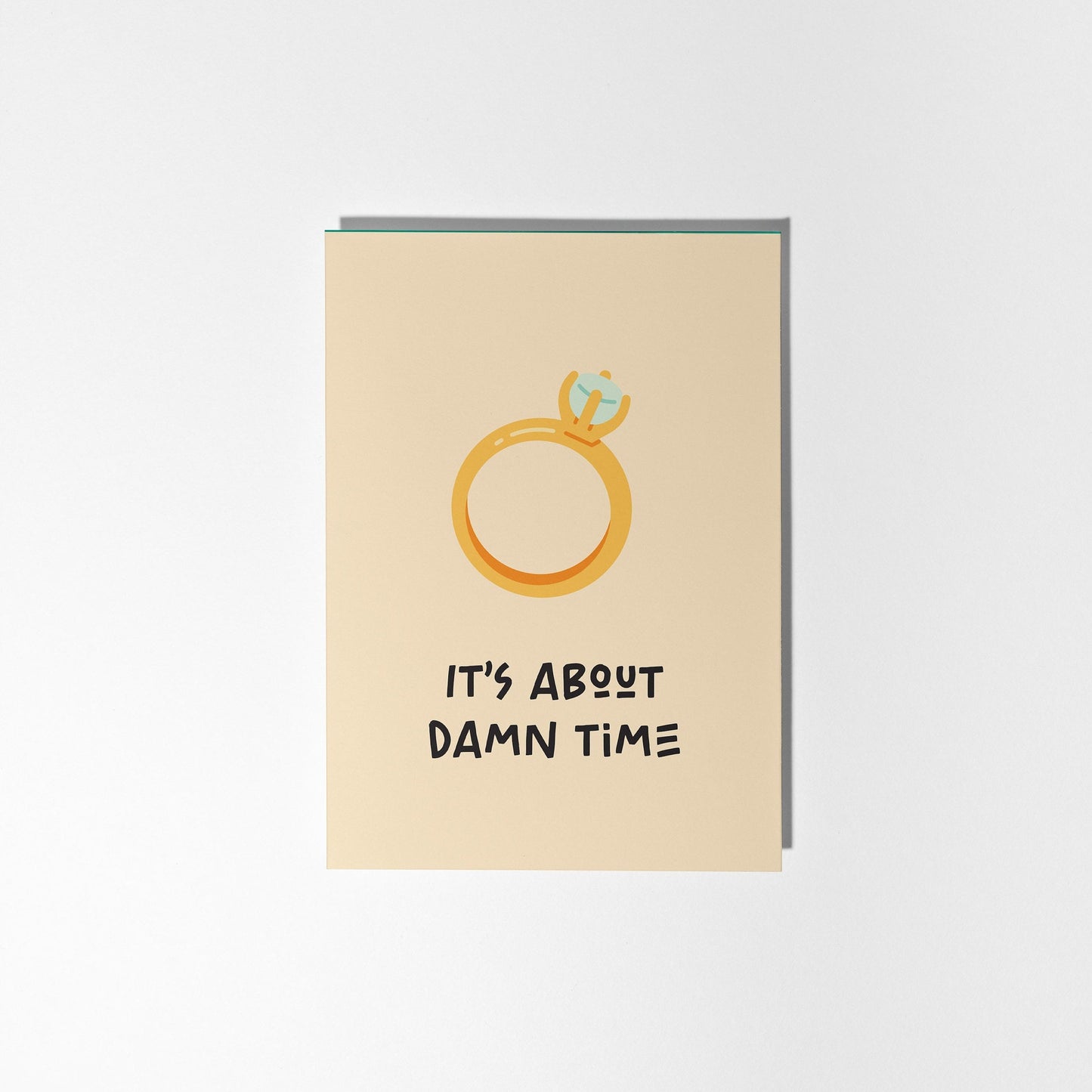 It's About Time Engagement Card - PulpKo