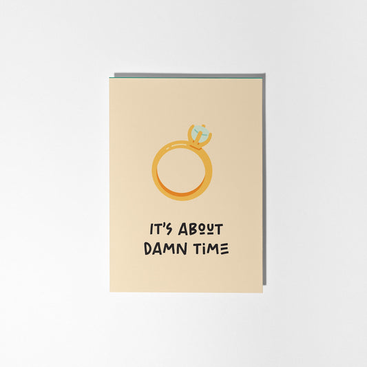 It's About Time Engagement Card - PulpKo