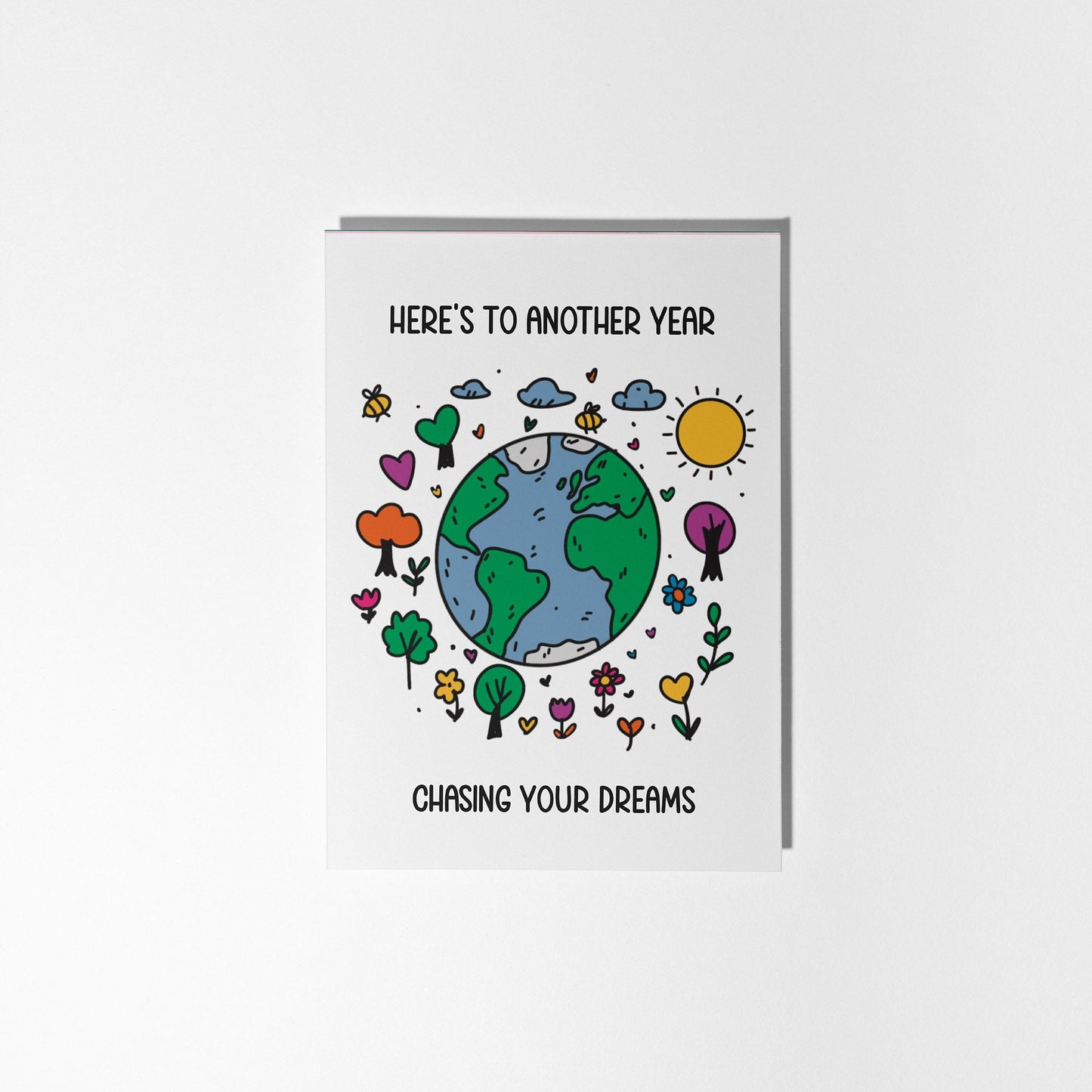 Dream Big Birthday Card, Celebrate Another Year of Chasing Your Dreams - PulpKo