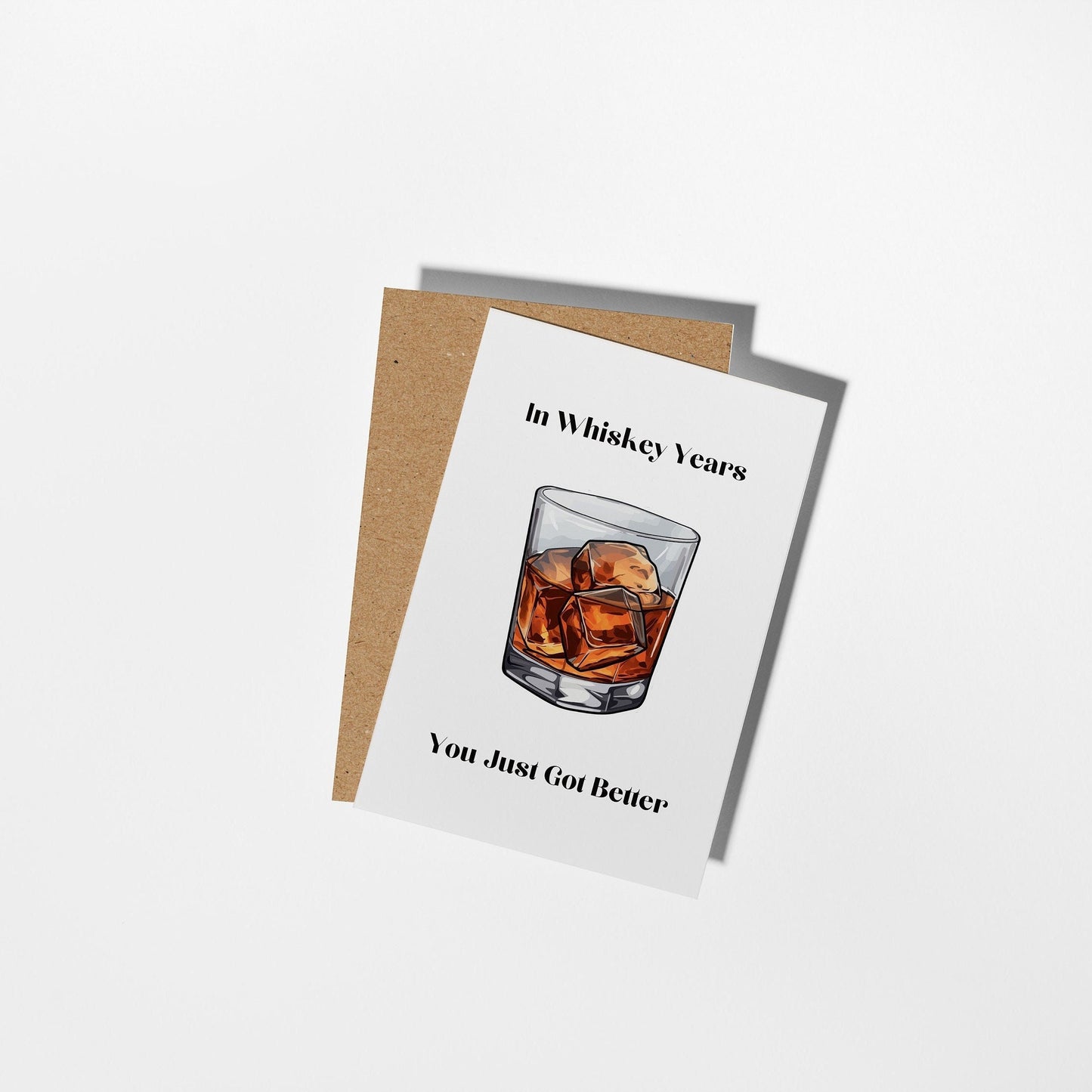 Whiskey Birthday Card, Birthday Card for Him, Dad Card - PulpKo