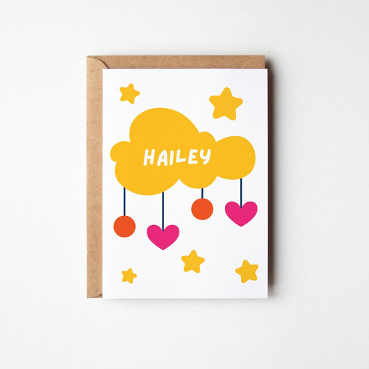 Personalised New Baby Card, Greeting Card for New Baby - PulpKo