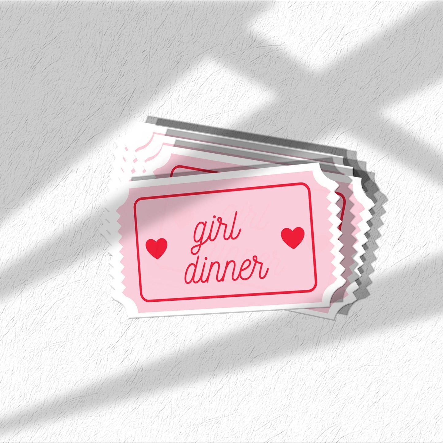 Vinyl Girl Dinner Sticker For Laptop, Water Bottle, Notebooks - PulpKo