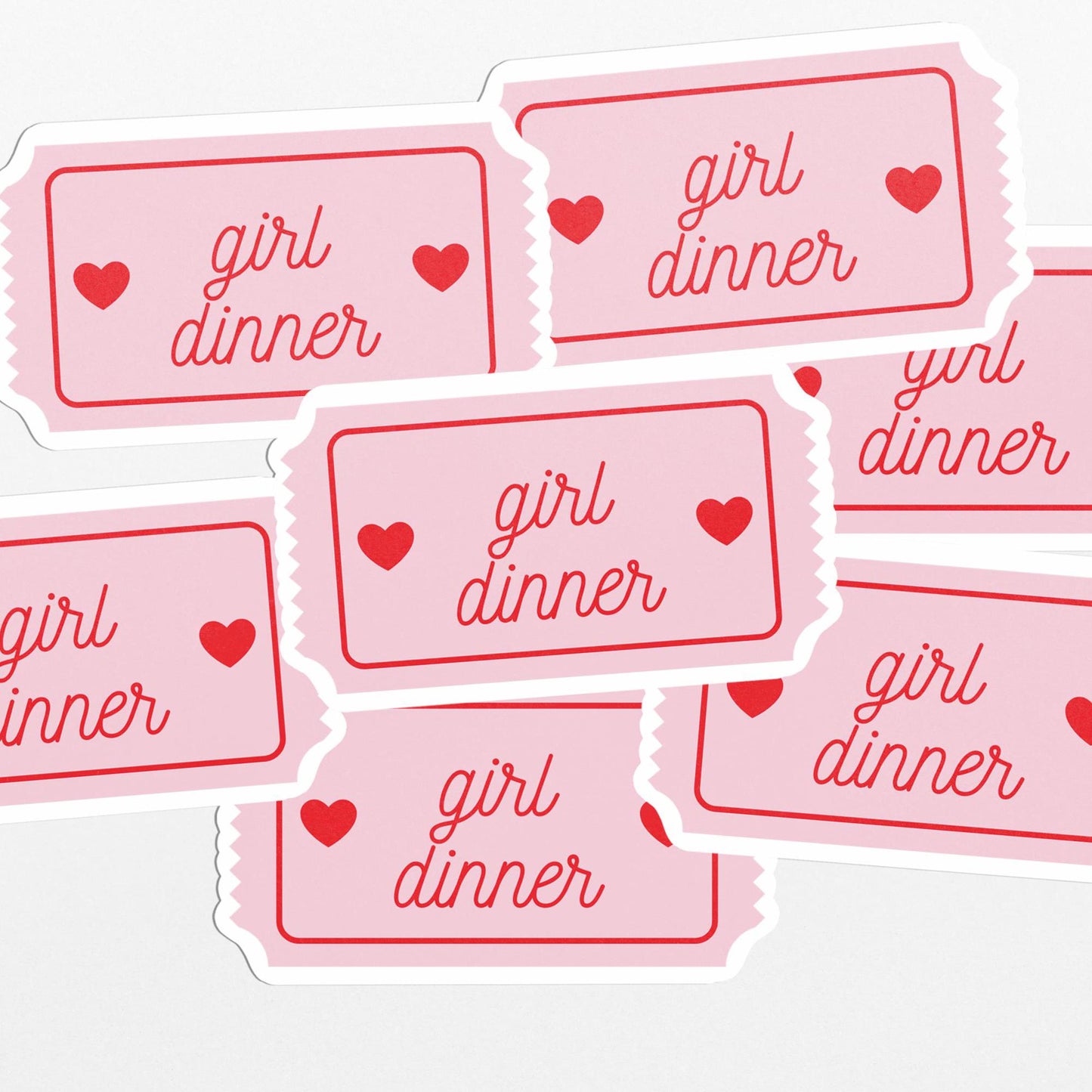 Vinyl Girl Dinner Sticker For Laptop, Water Bottle, Notebooks - PulpKo