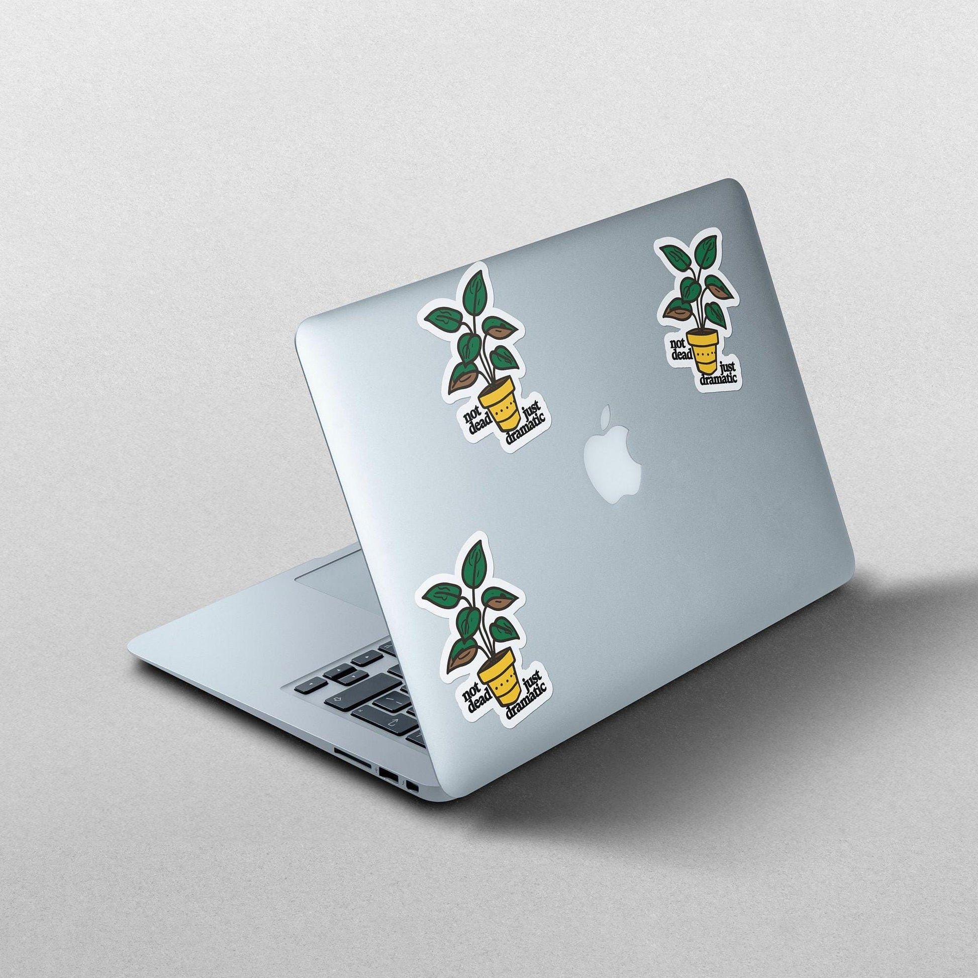 Not Dead, Just Dramatic Vinyl Plant Sticker For Laptop, Water Bottle, Notebooks - PulpKo