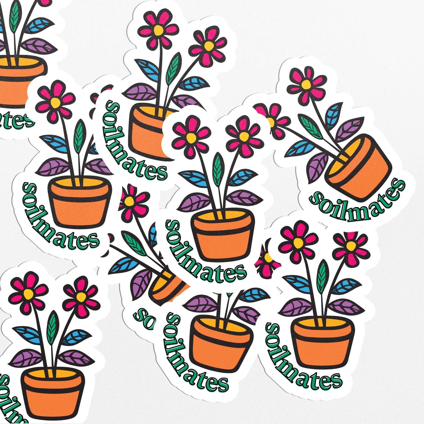 Soilmates Vinyl Plant Sticker For Laptop, Water Bottle, Notebooks - PulpKo