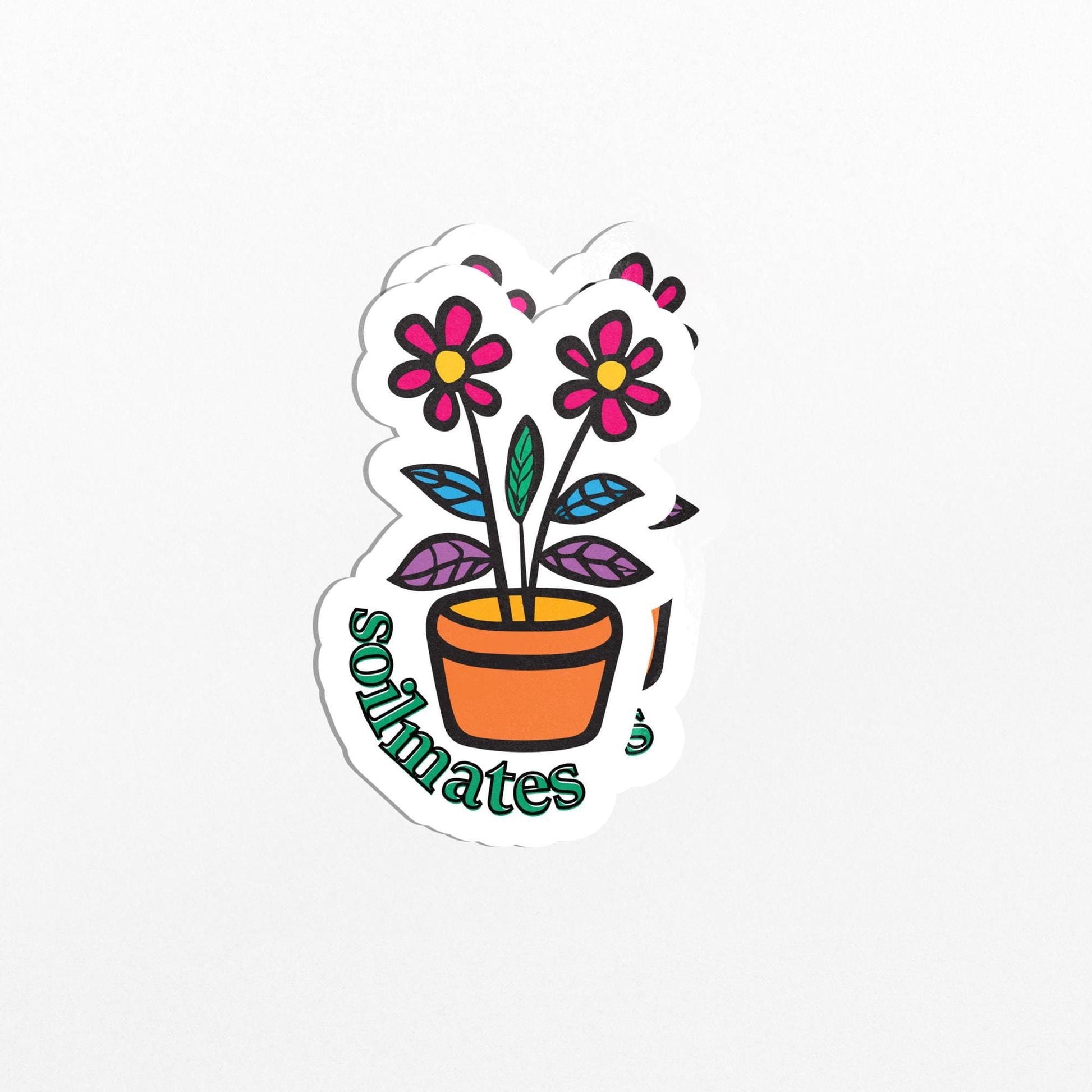 Soilmates Vinyl Plant Sticker For Laptop, Water Bottle, Notebooks - PulpKo