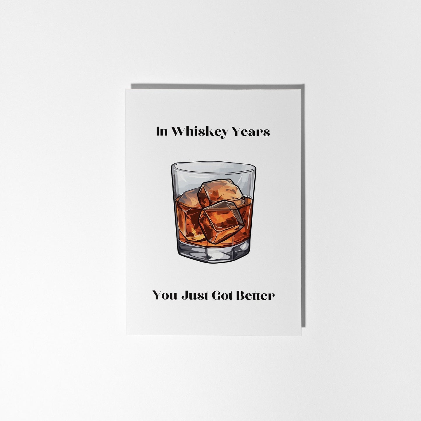 Whiskey Birthday Card, Birthday Card for Him, Dad Card - PulpKo