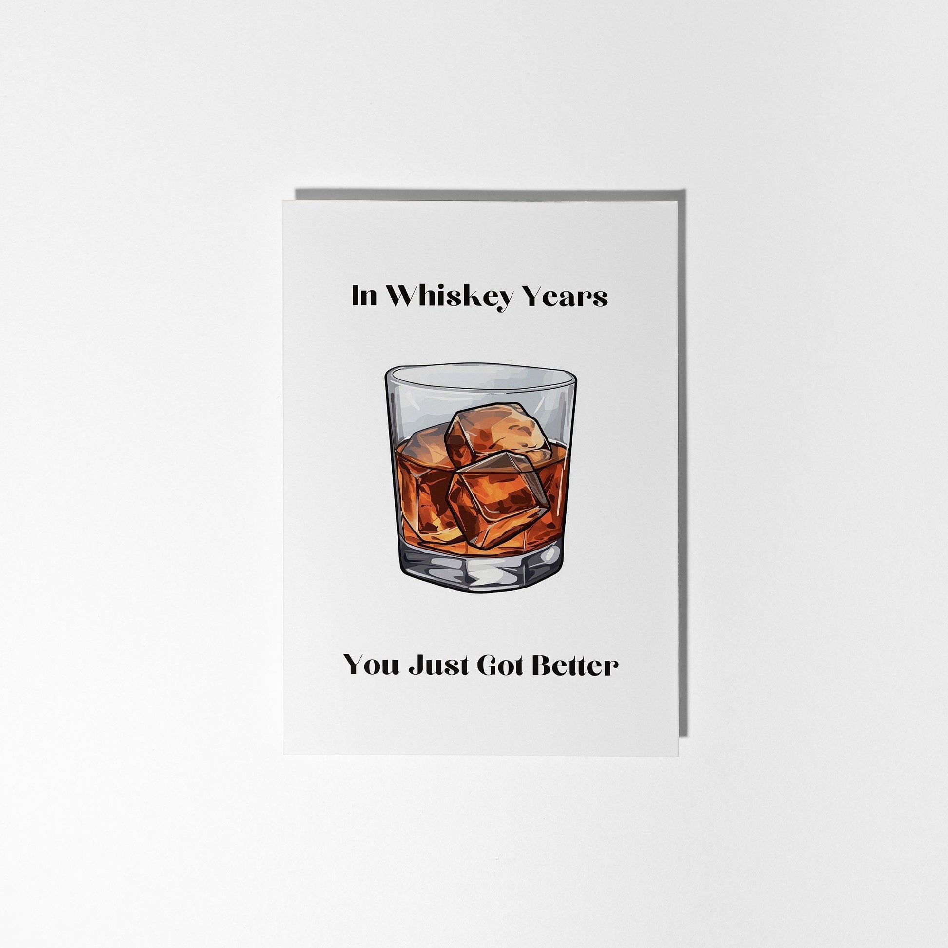 Whiskey Birthday Card, Birthday Card for Him, Dad Card - PulpKo