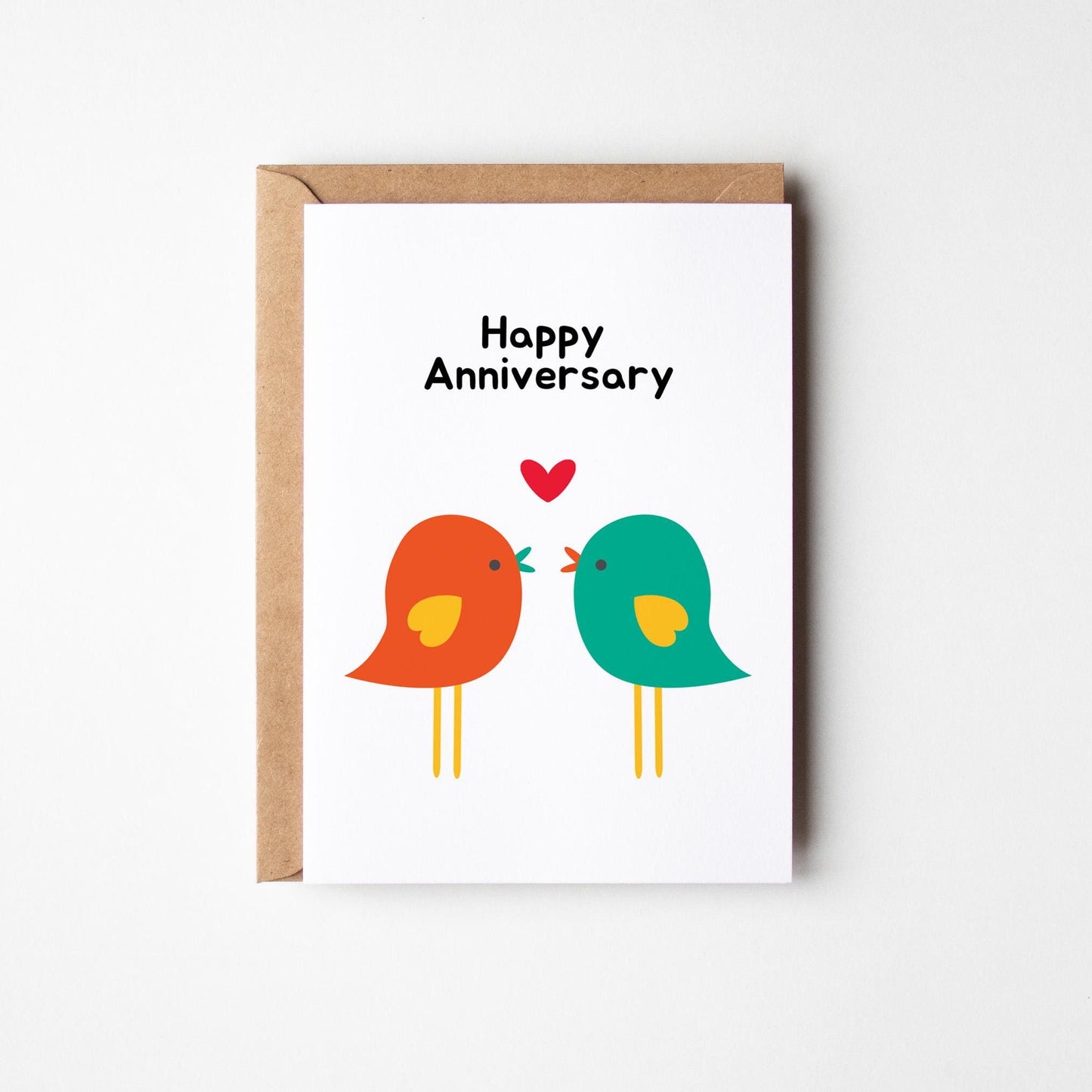 Lovebirds Anniversary Card - PulpKo