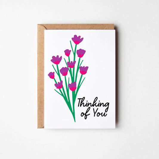 Thinking of You Floral Greeting Card - PulpKo