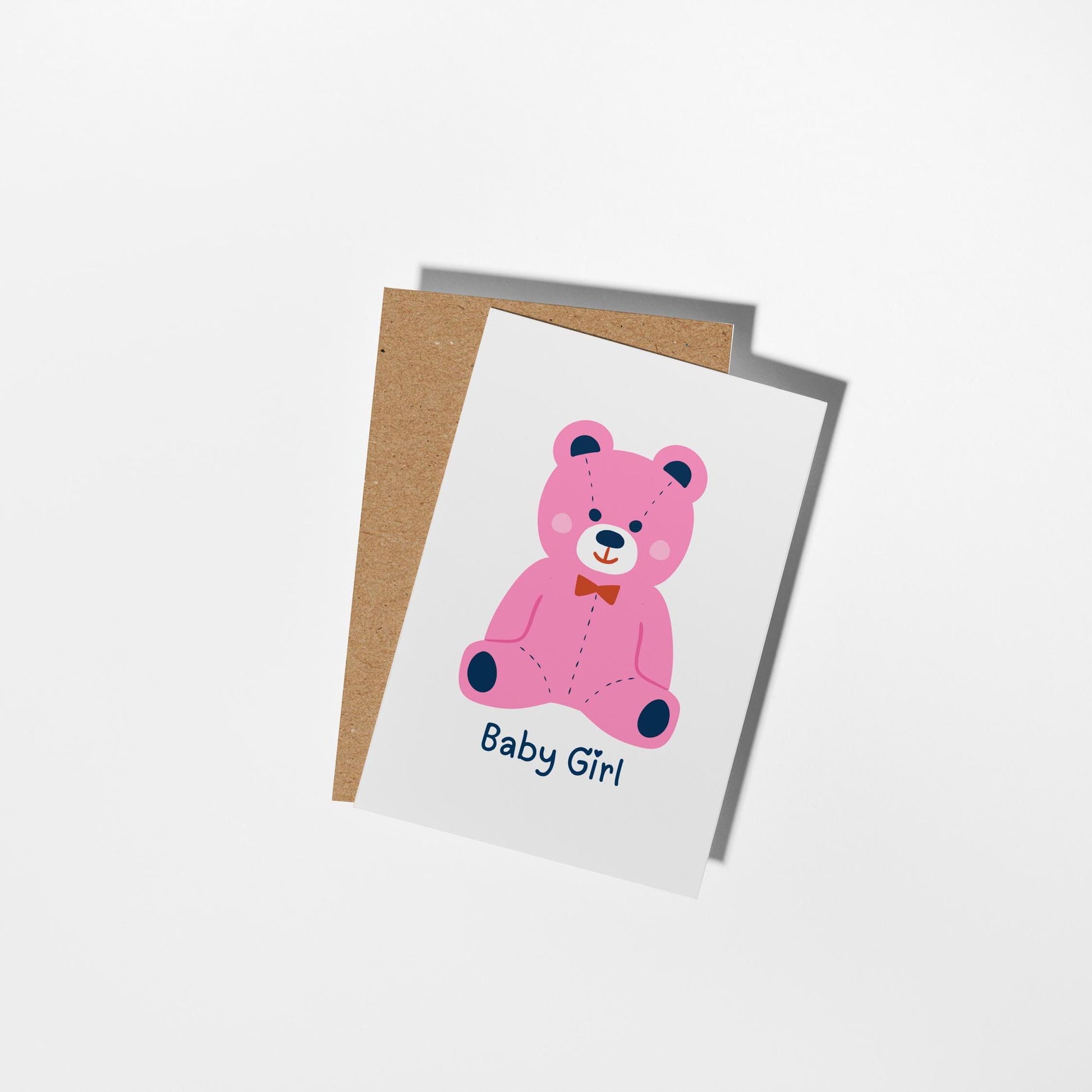 Personalized Baby Girl Greeting Card - PulpKo