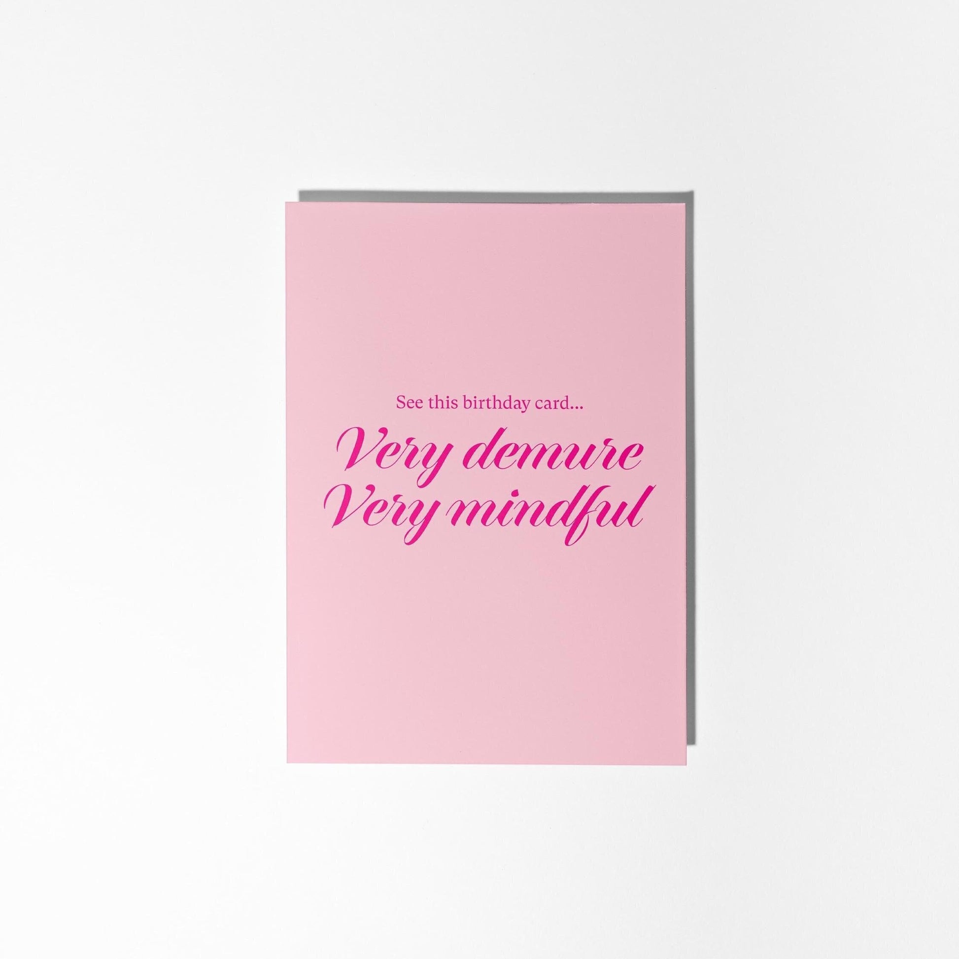 Very Demure, Very Mindful Birthday Card - PulpKo