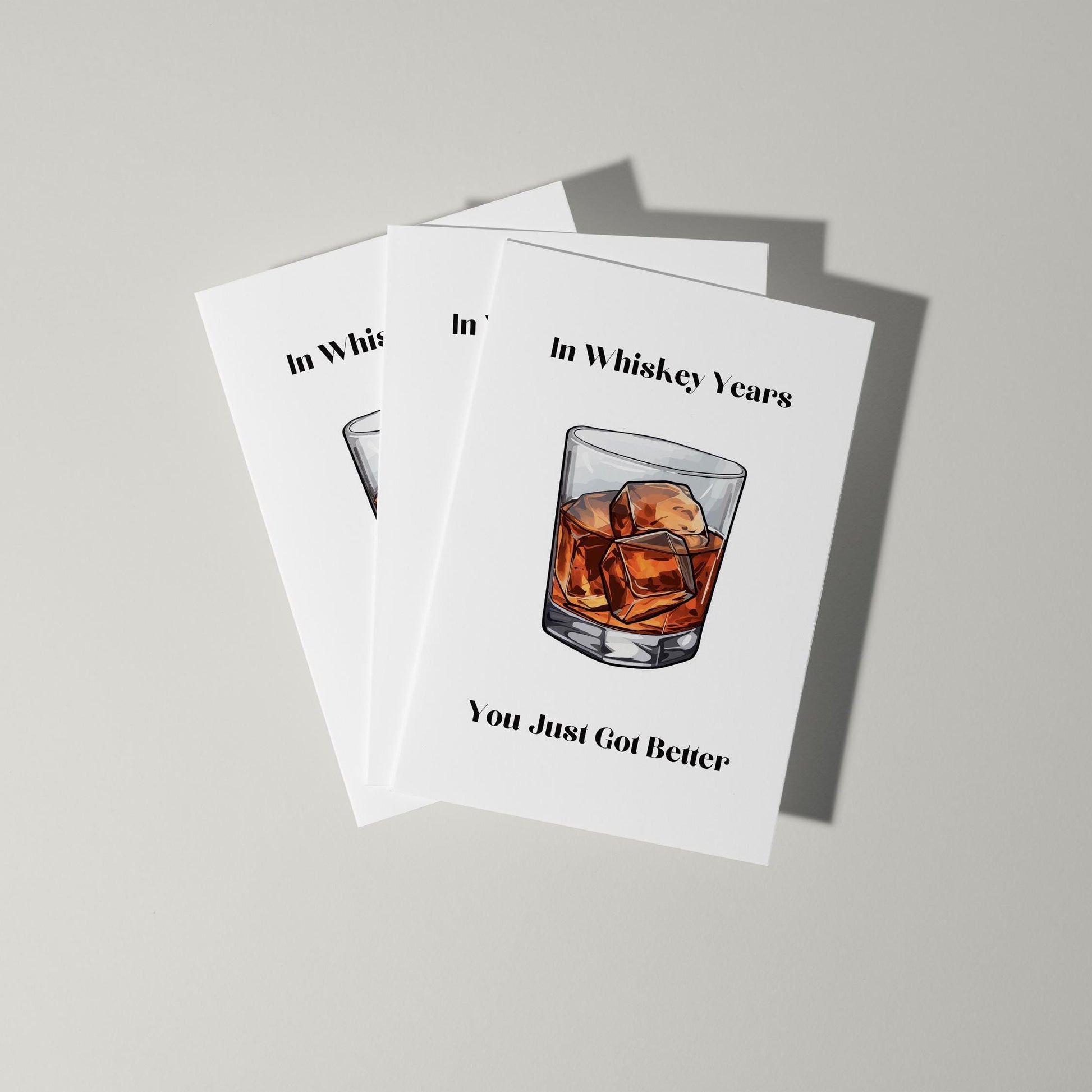 Whiskey Birthday Card, Birthday Card for Him, Dad Card - PulpKo