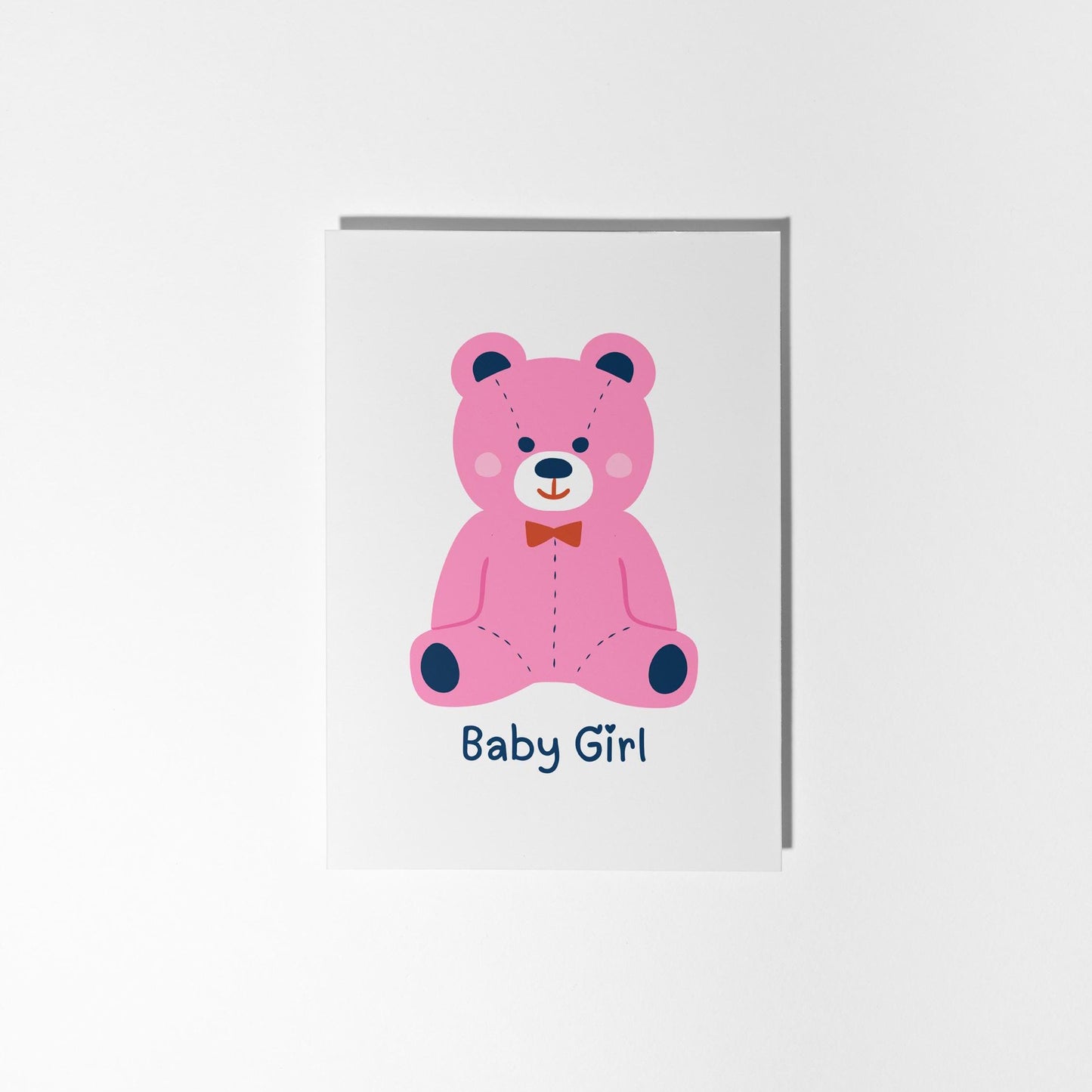 Personalized Baby Girl Greeting Card - PulpKo