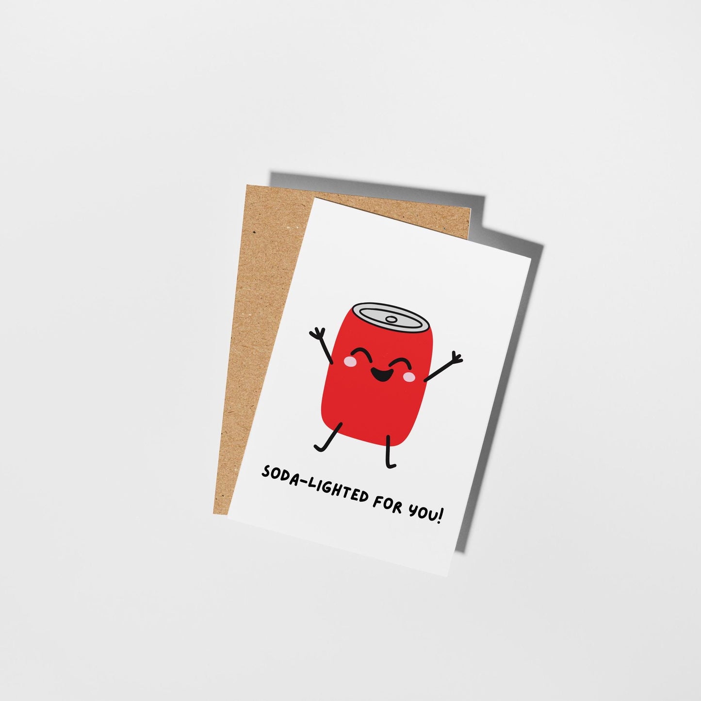 Soda-Lighted for You! Quirky Pun Card for a Burst of Celebration. Greeting Card for Birthdays, Thank Yous, and Just Because - PulpKo