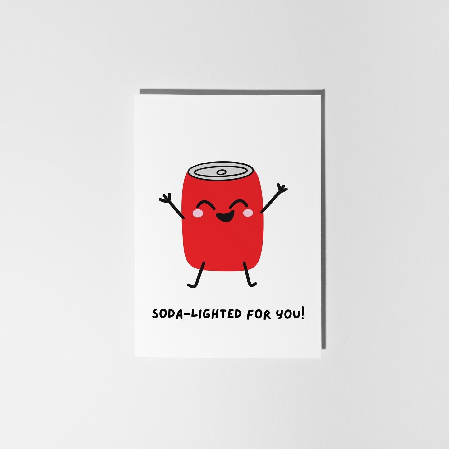 Soda-Lighted for You! Quirky Pun Card for a Burst of Celebration. Greeting Card for Birthdays, Thank Yous, and Just Because - PulpKo