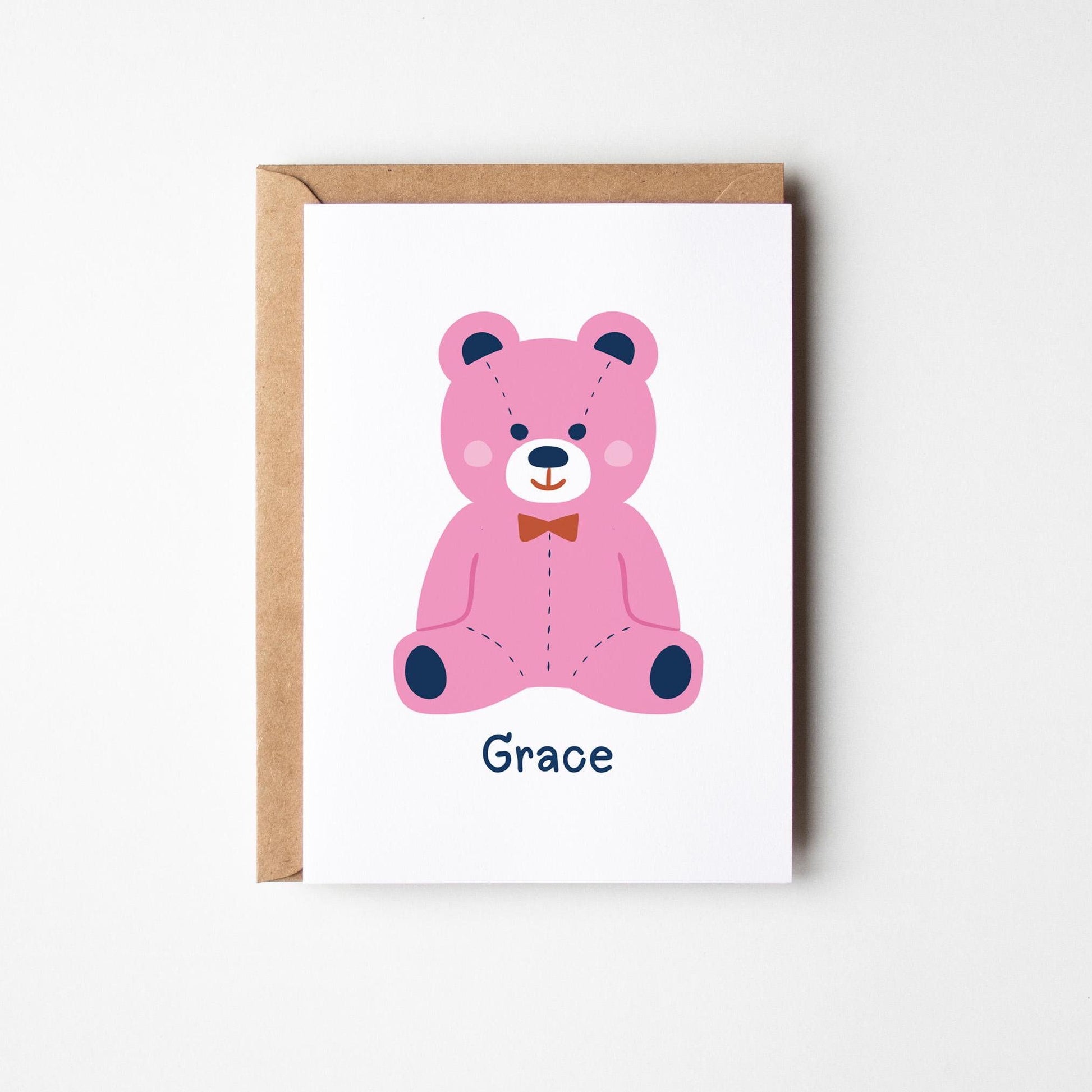 Personalized Baby Girl Greeting Card - PulpKo