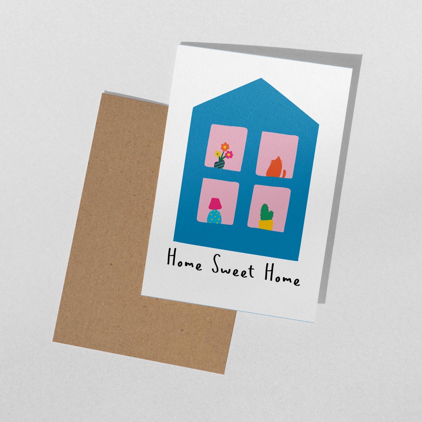 Home Sweet Home, Illustrated New Home Card - PulpKo