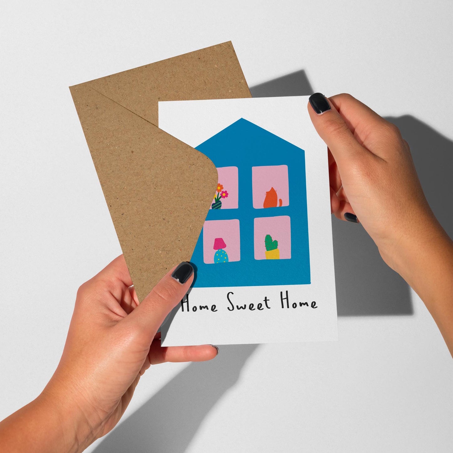 Home Sweet Home, Illustrated New Home Card - PulpKo