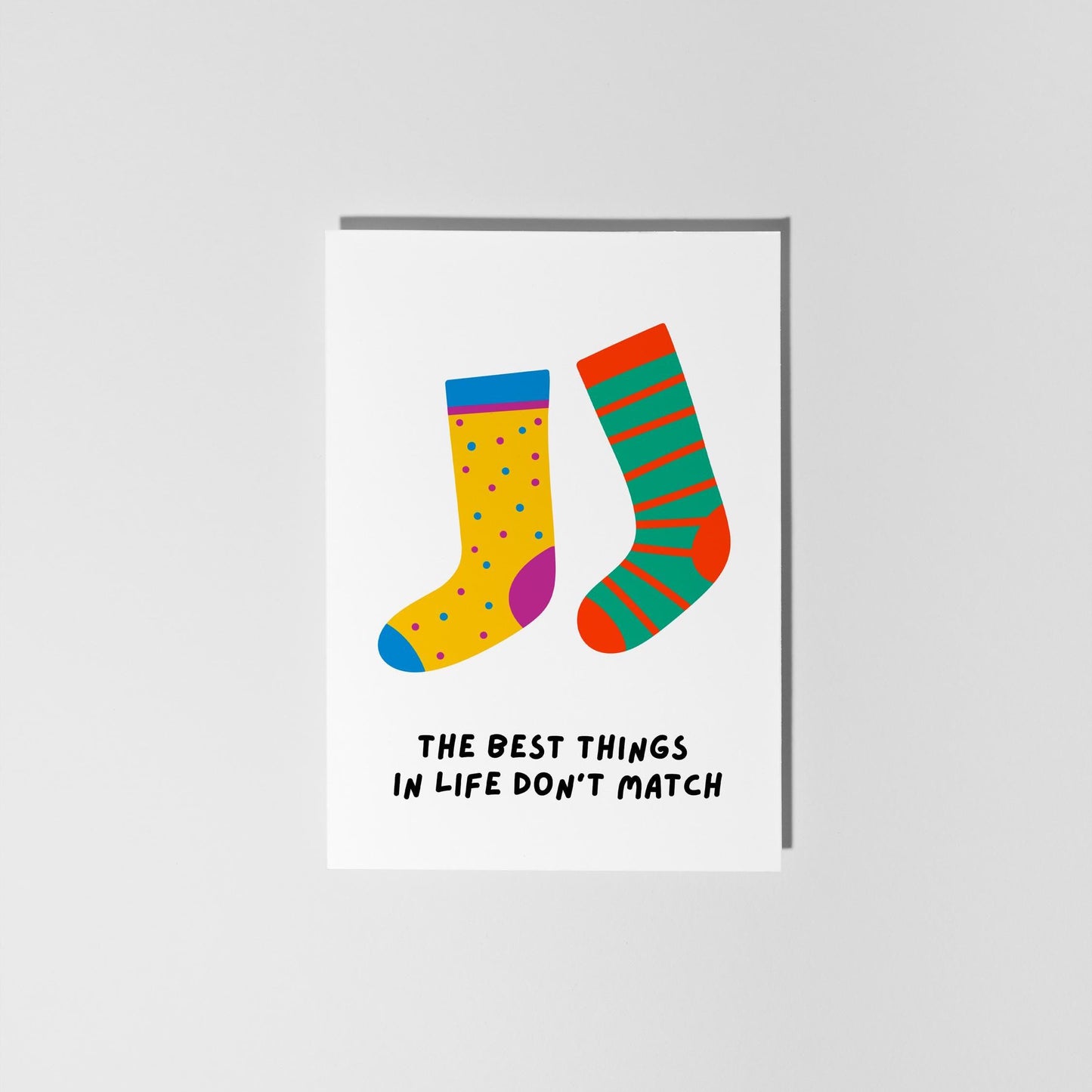 Odd Socks Anniversary or Friendship Card - PulpKo