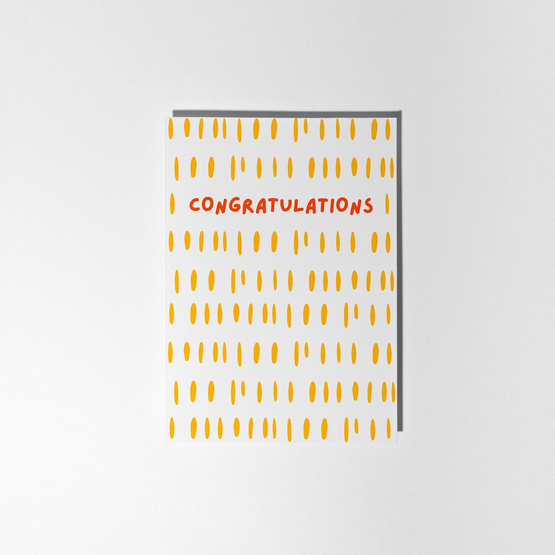 Congratulations Greeting Card, Modern Yellow Pattern, Perfect for Graduations, New Job Promotions, and Special Occasions - PulpKo