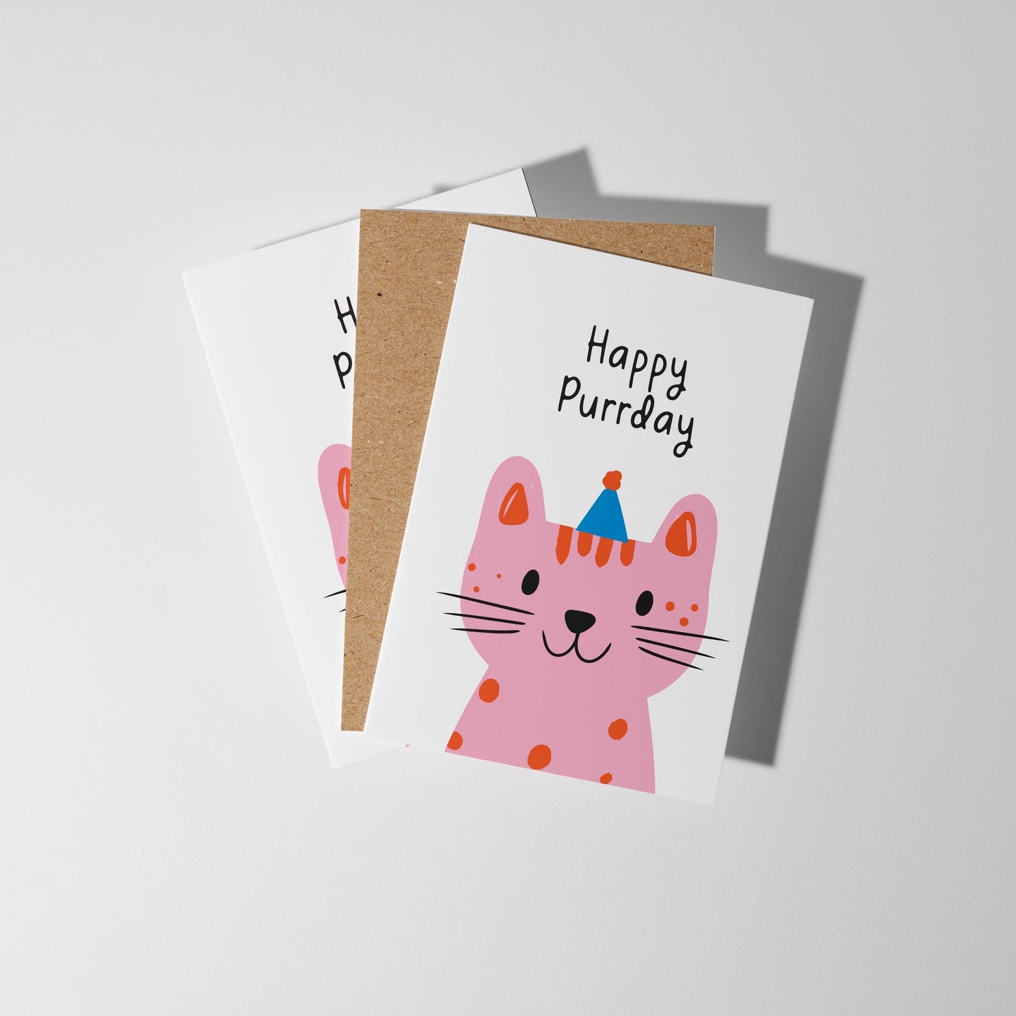 Happy Purrday - Cat Birthday Card - PulpKo