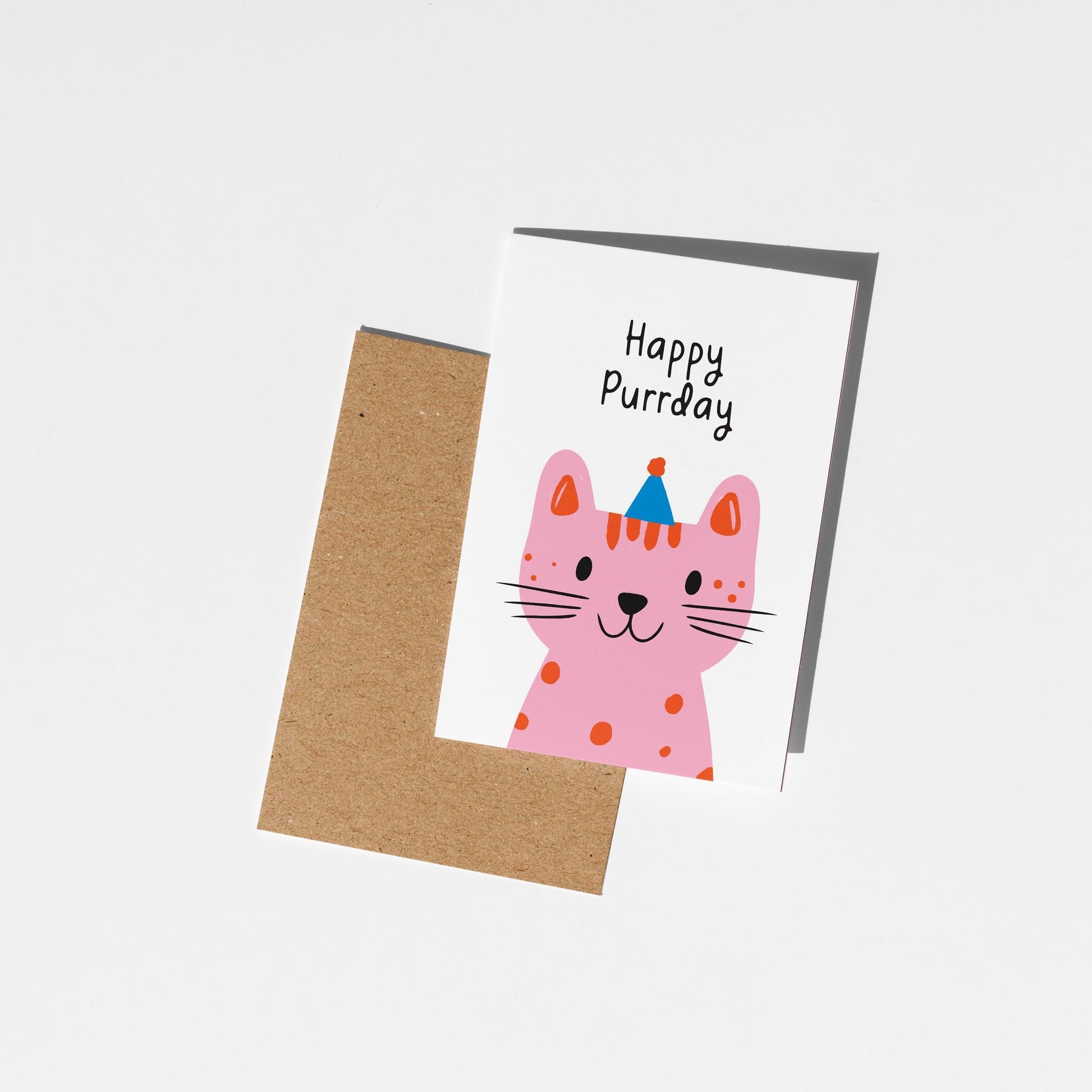 Happy Purrday - Cat Birthday Card - PulpKo