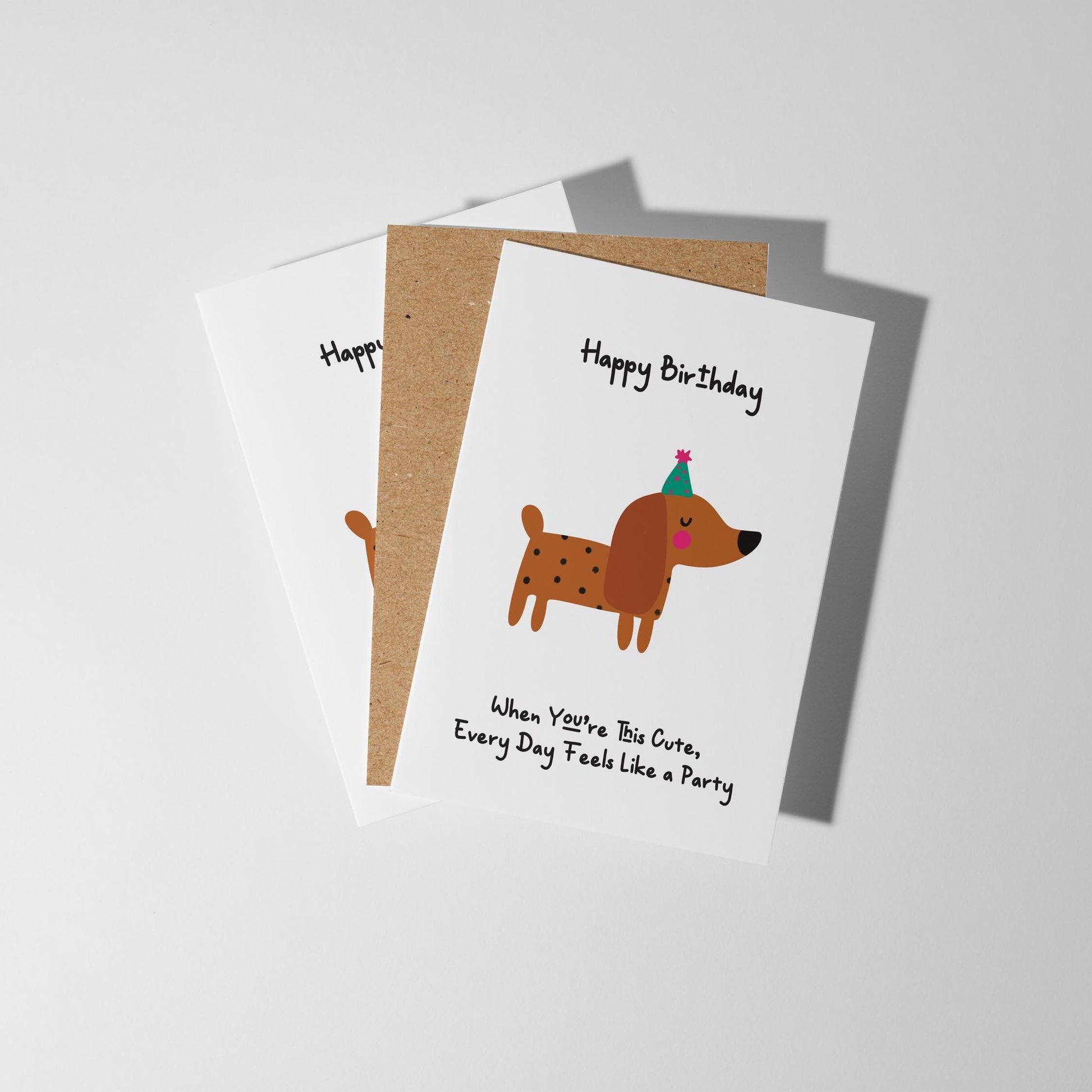 Every Day’s a Party, Cute Dog Birthday Card - PulpKo