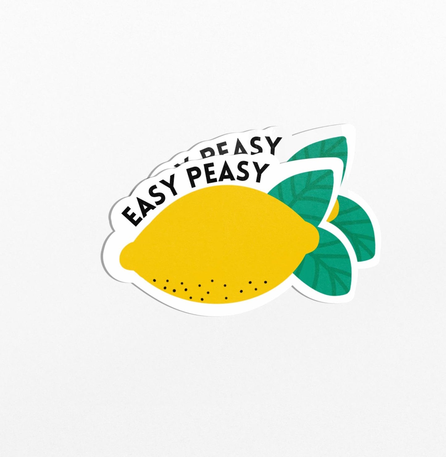 Easy Peasy Lemon Squeezy Vinyl Sticker | Fun, Waterproof Lemon Sticker for Laptops, Water Bottles & Notebooks - PulpKo