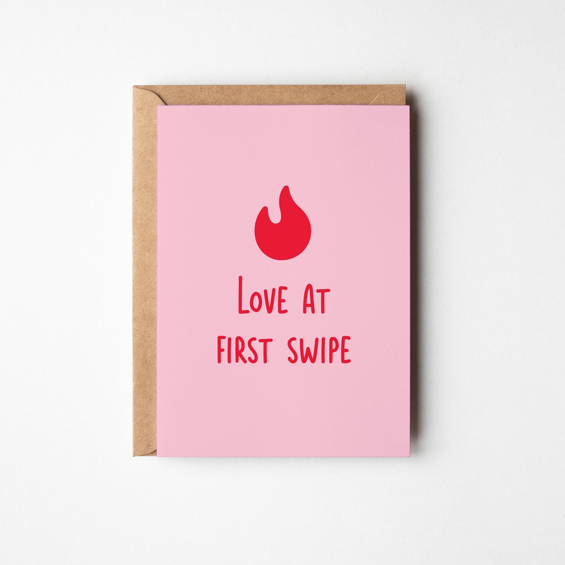 Love at First Swipe Valentines Card - PulpKo