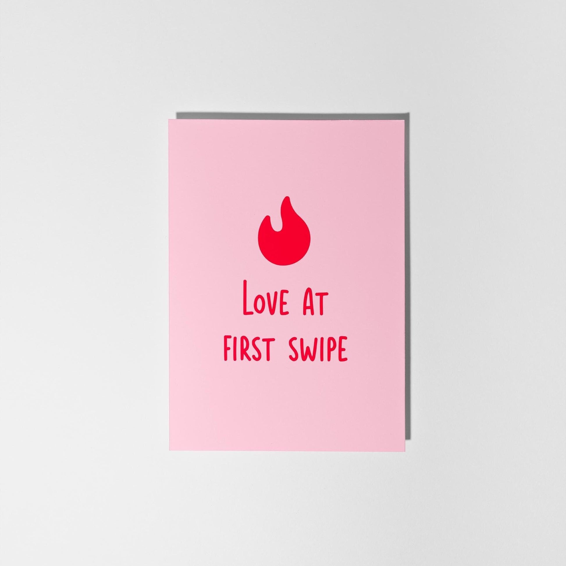 Love at First Swipe Valentines Card - PulpKo