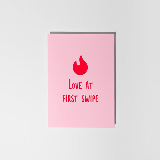 Love at First Swipe Valentines Card - PulpKo