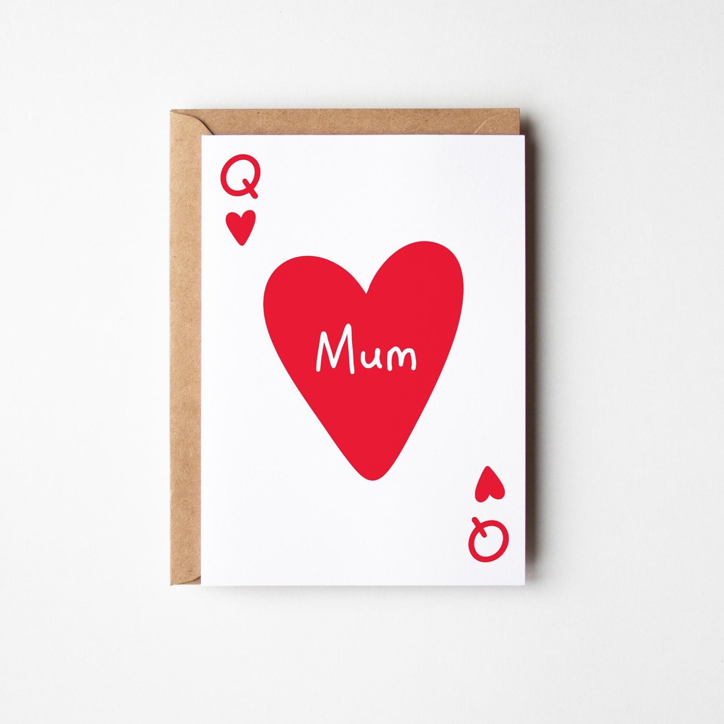 Queen of Hearts Card for Mum, Mother's Day Card, Mum Birthday Card - PulpKo