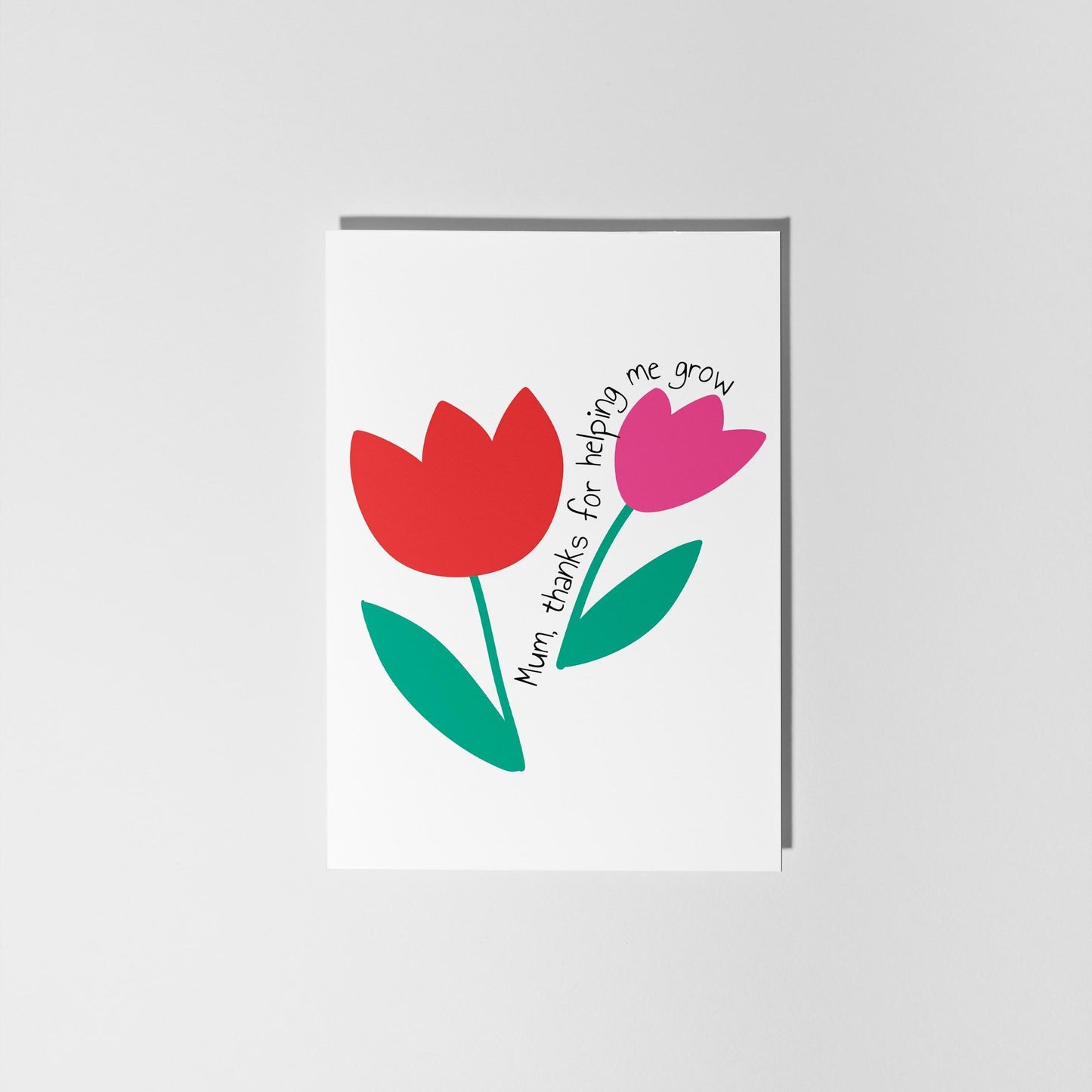 Mum, Thanks for Helping Me Grow, Card for Mum, Mother's Day Card, Mum Birthday Card - PulpKo