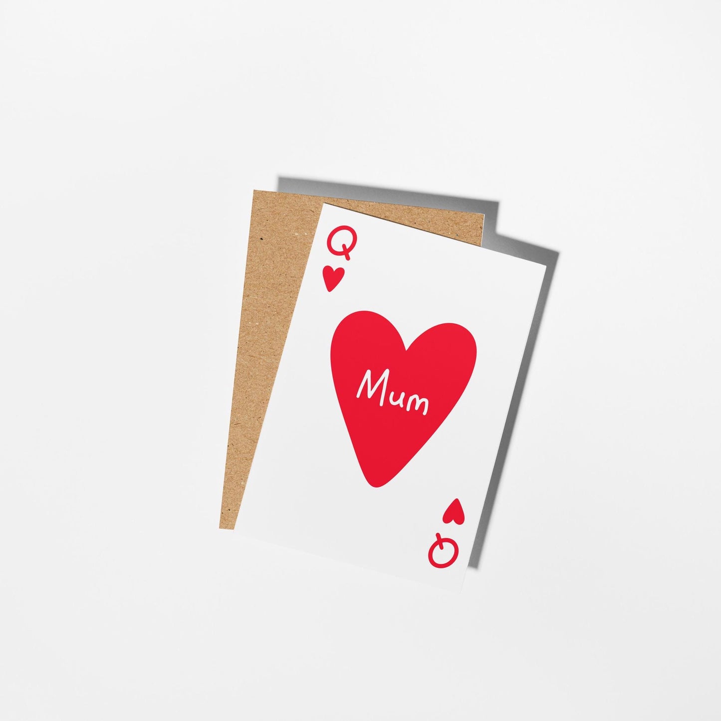 Queen of Hearts Card for Mum, Mother's Day Card, Mum Birthday Card - PulpKo